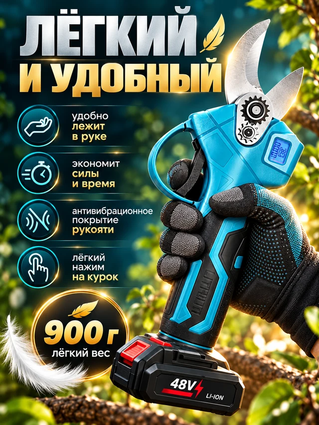 Аккумуляторный секатор — лёгкость и удобство